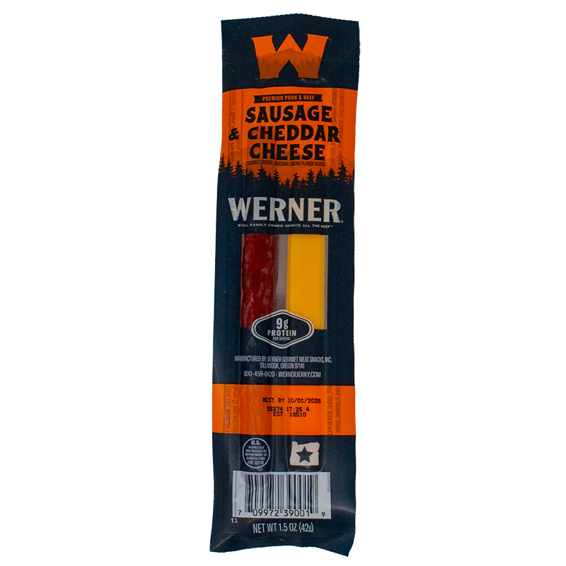 Werner Sausage & Cheddar Cheese Pack 12CT