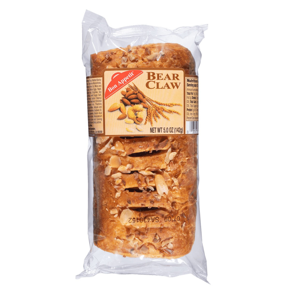 Bon Appetit Bear Claw Danish 5 oz