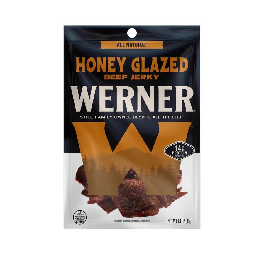 Werner All Natural Honey Glazed Beef Jerky 1.4oz