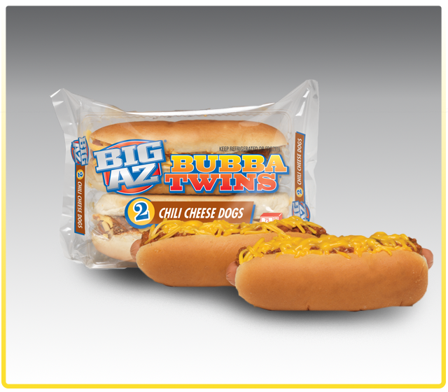Big AZ Bubba Twins Chili Dogs With Cheese 8CT