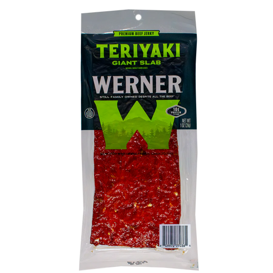 Werner Giant Slab Beef Jerky Teriyaki 15CT