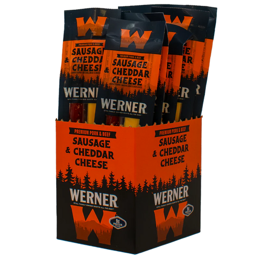 Werner Sausage & Cheddar Cheese Pack 12CT