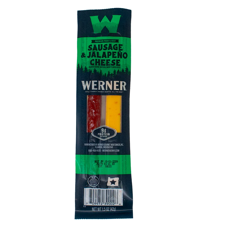 Werner Sausage & Jalapeno Cheese Pack 12CT