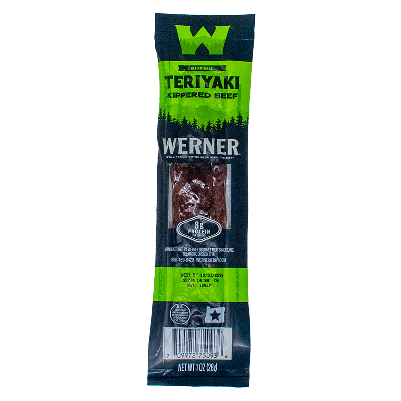 Werner All Natural Teriyaki Kippered Beef Steak 12CT