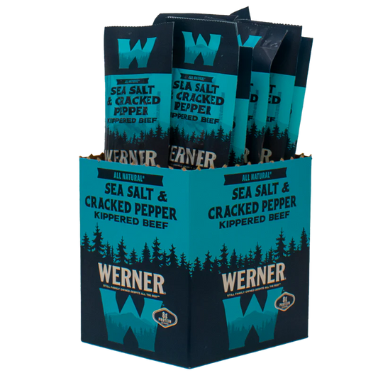 Werner All Natural Peppered Kippered Beef Steak 12CT