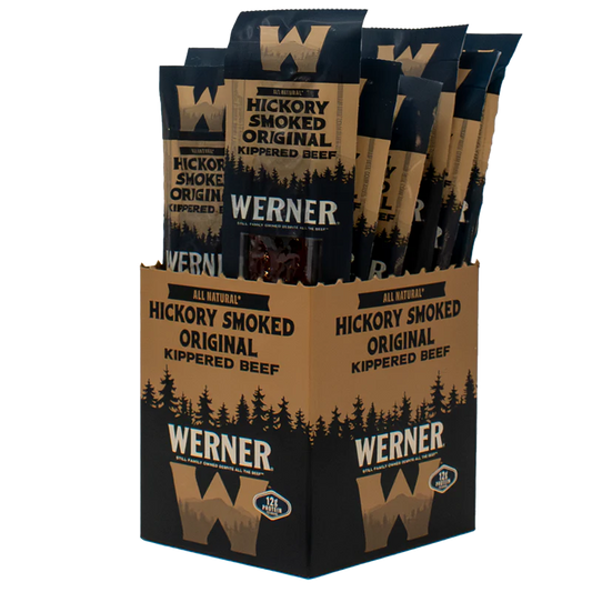 Werner All Natural Original Hickory Smoked Kippered Beef Steak 12CT
