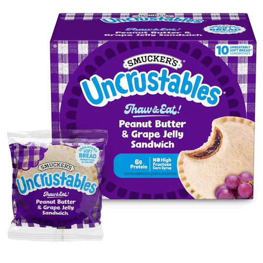 Uncrustables Peanut Butter & Grape Jelly Frozen Sandwiches 10CT