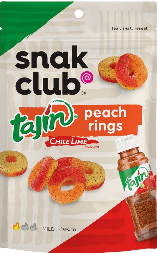 Snak Club Tajin Peach Rings Premium Pack 6CT