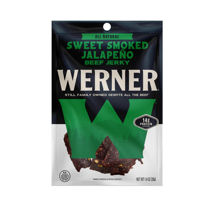 Werner All Natural Sweet Smoked Jalapeno Beef Jerky 1.4oz