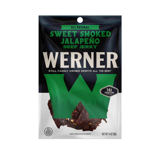 Werner All Natural Sweet Smoked Jalapeno Beef Jerky 1.4oz