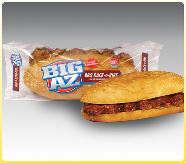 Big AZ Rack-O-Ribs BBQ Pork Rib Sandwich 8CT