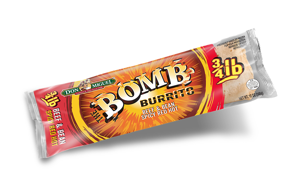 THE BOMB® Spicy Red Hot Beef & Bean Burrito