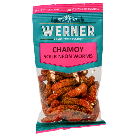Werner Chamoy Sour Gummy Worms 6CT
